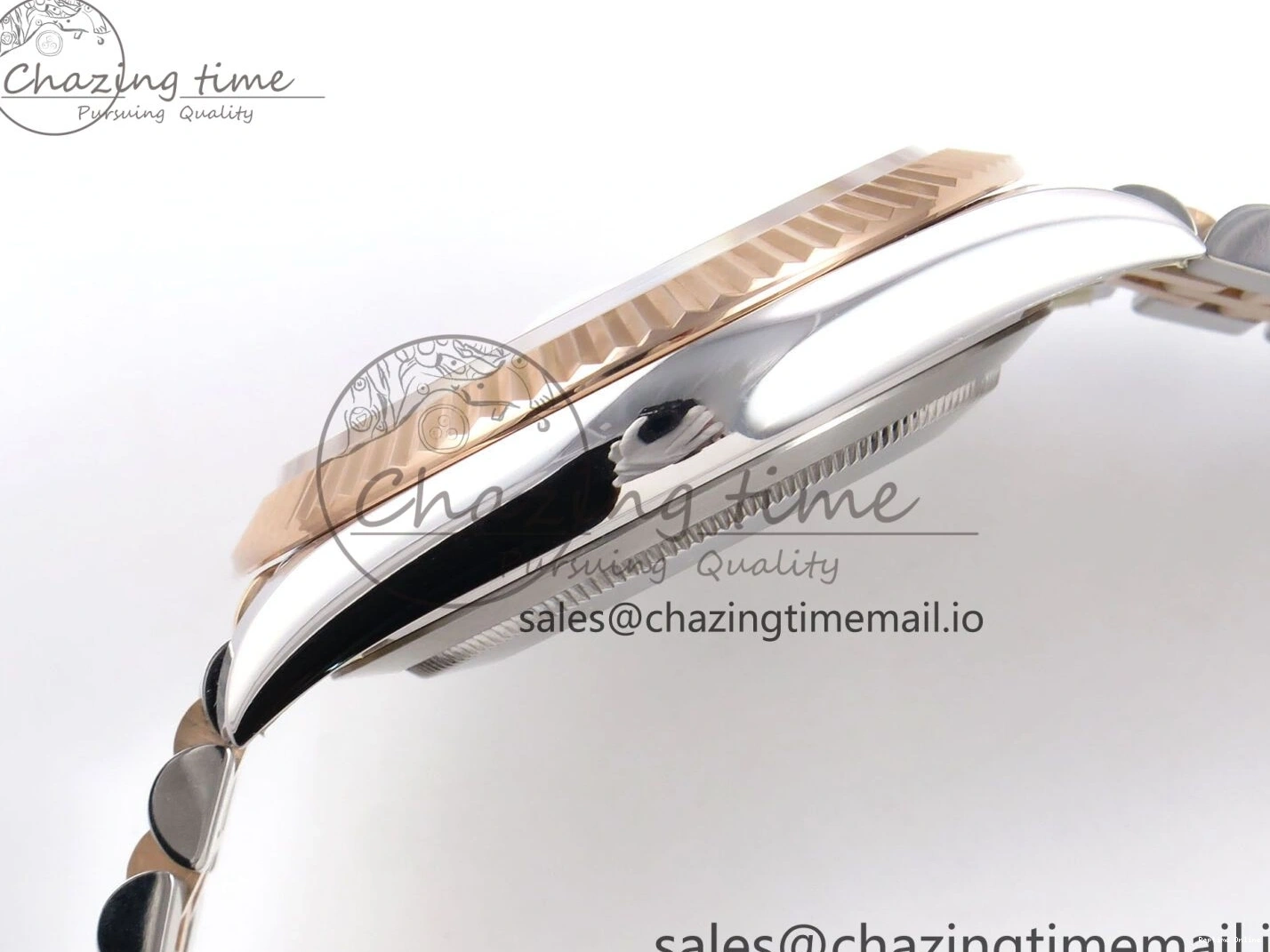 0122 DateJust 41 126331 ARF 1:1 Best Edition 904L Steel Gray Dial Green Roman Marker on SS RG Jubilee Bracelet SH3235（Gain Weight） FastDry 1103